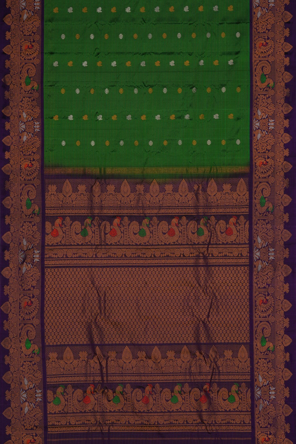 Image of Gadwal Silk Green Saree